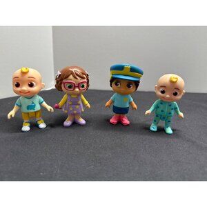 Cocomelon Toy Figures Set Of 4 - JJ Cody Nina & TomTom - 3" Tall